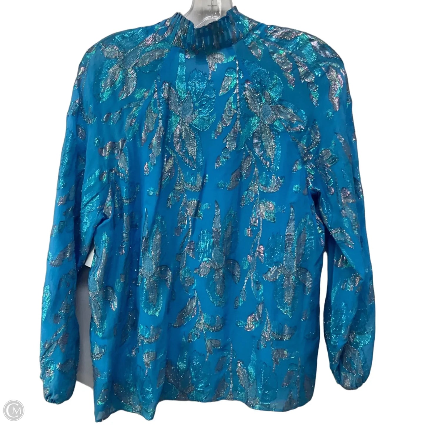 Top Long Sleeve Designer By Lilly Pulitzer In Blue, Size: S