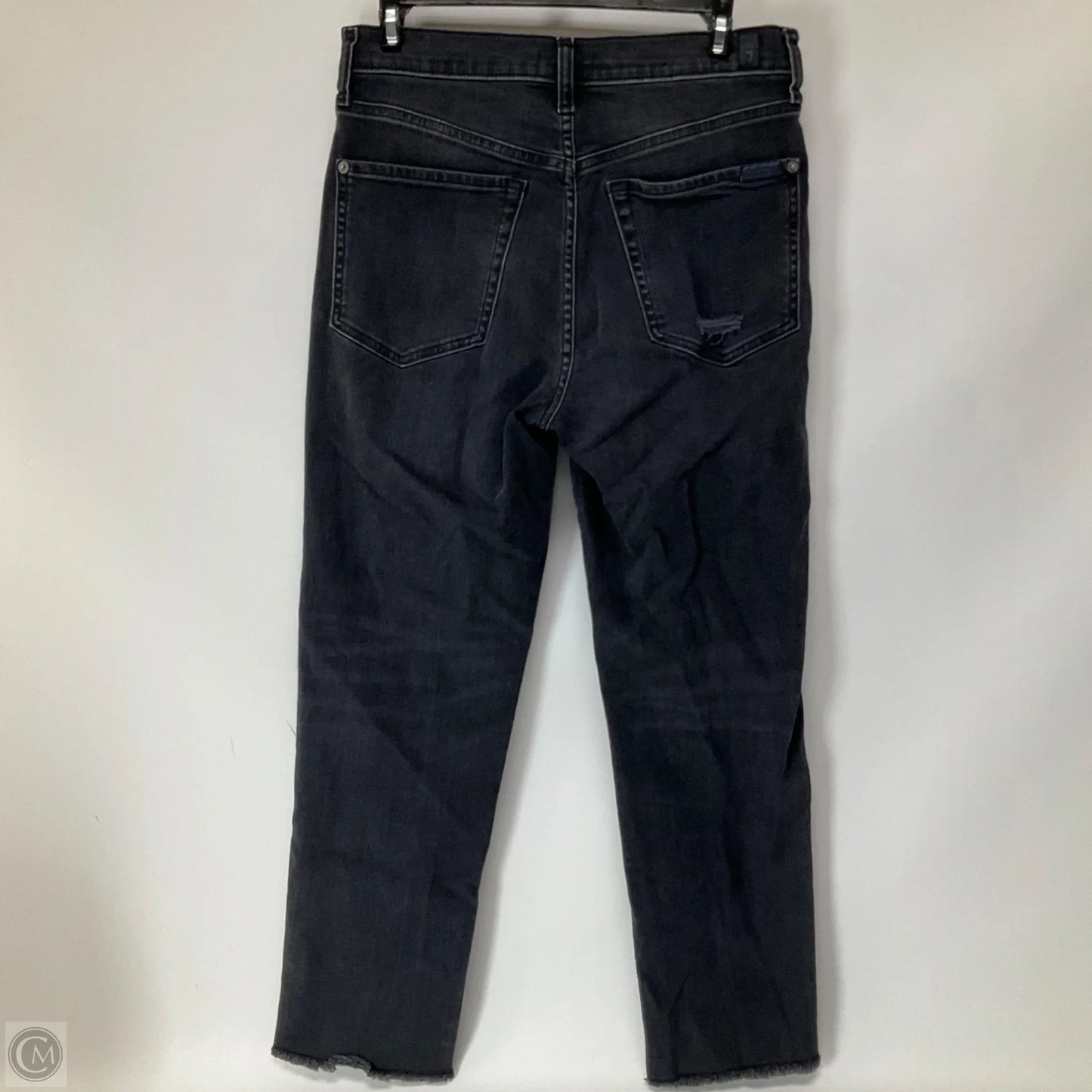 Jeans Straight By 7 For All Mankind In Black, Size: 6