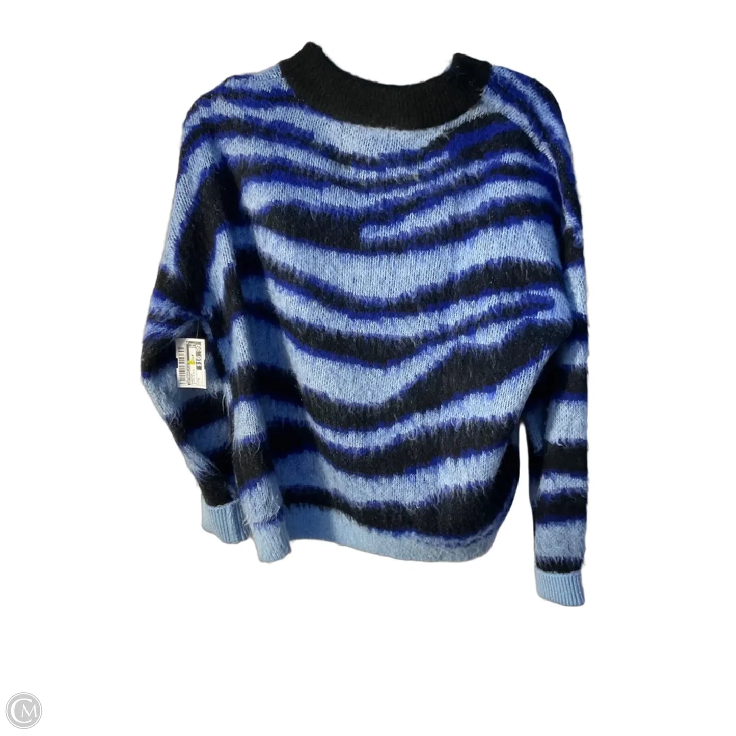 Sweater By Anthropologie In Black & Blue, Size: M