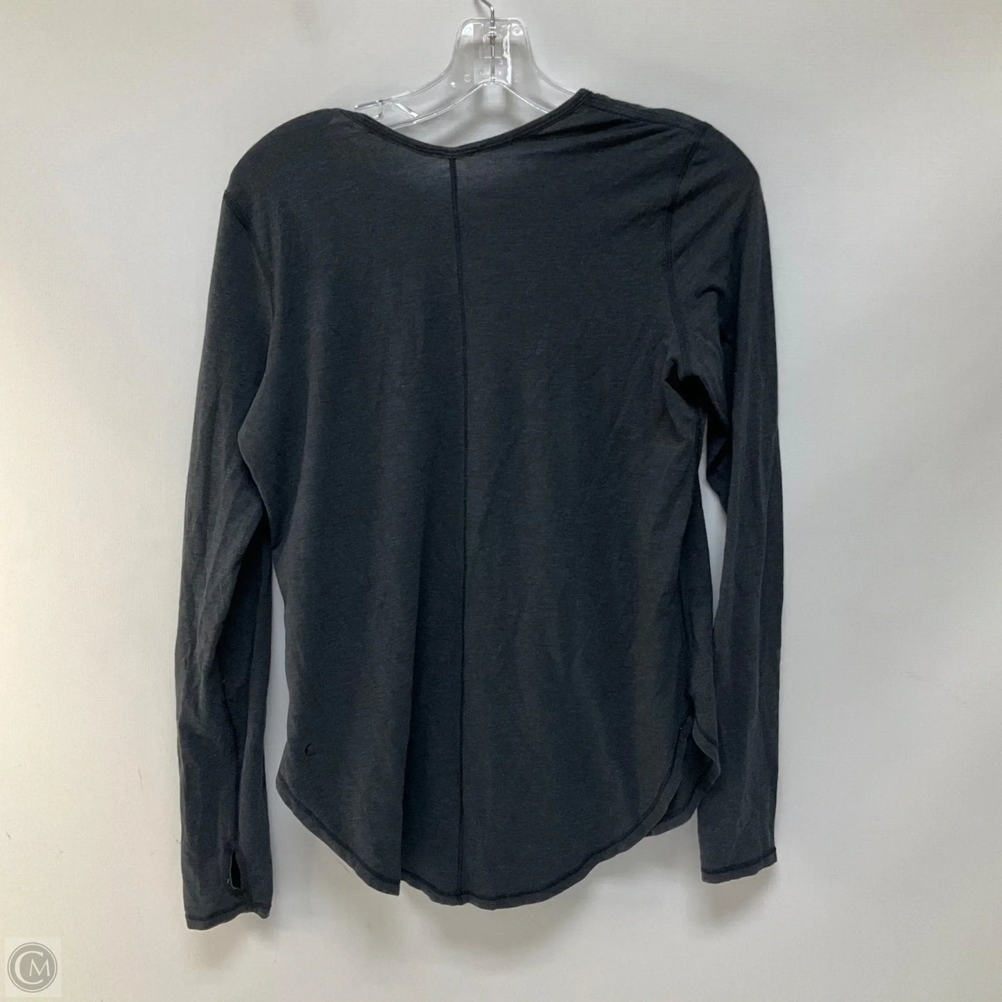 Athletic Top Long Sleeve Collar By Lululemon In Grey, Size: 8
