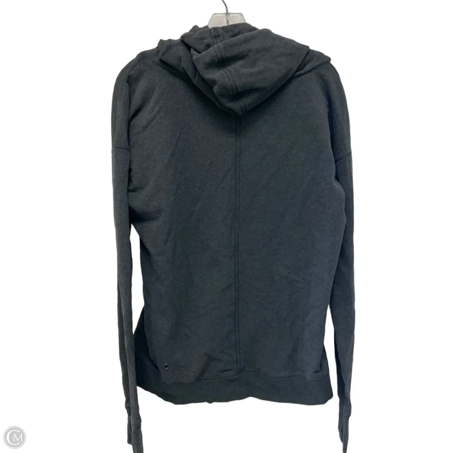Athletic Top Long Sleeve Hoodie By Lululemon In Grey, Size: M