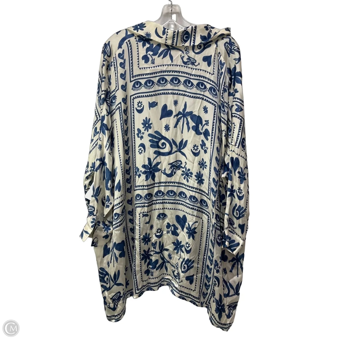 Top Long Sleeve By Corey Lynn Calter In Blue & White, Size: S