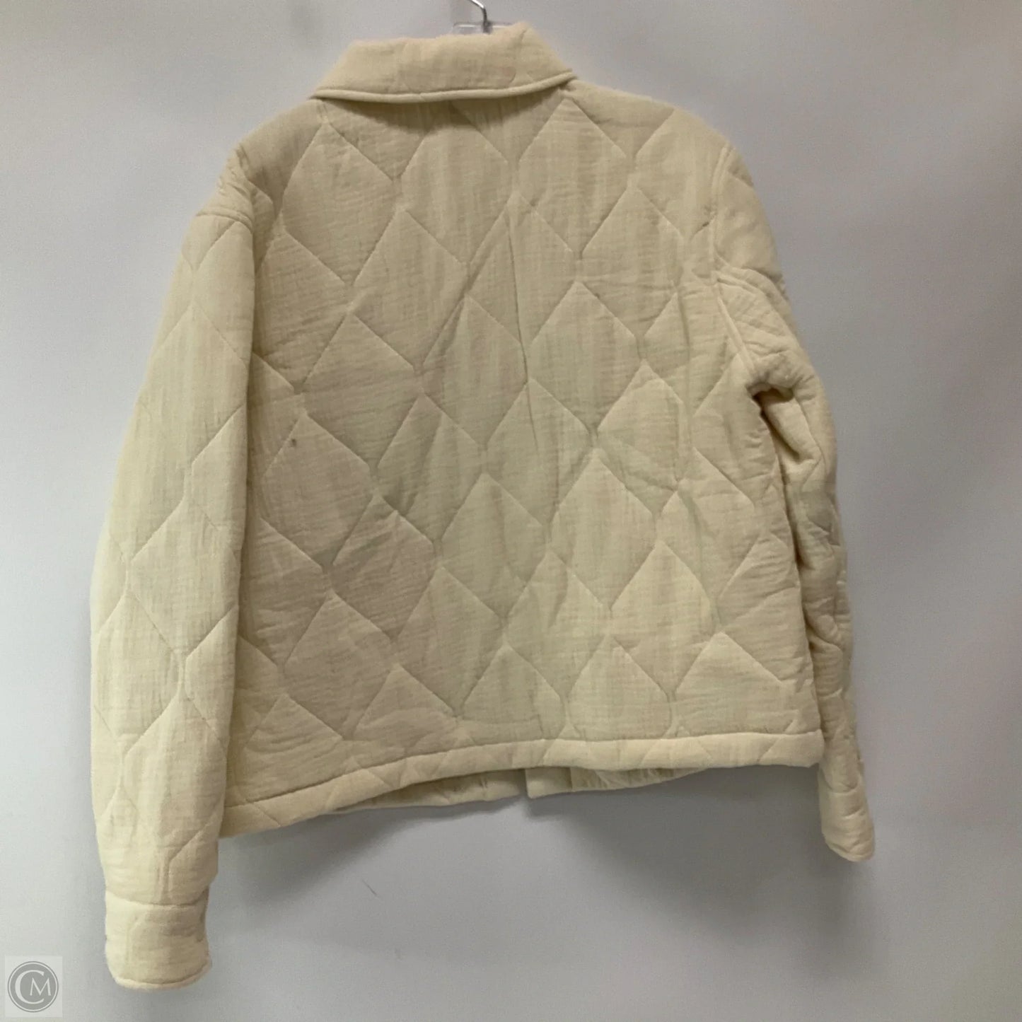 Jacket Puffer & Quilted By Falls Creek In Cream, Size: L