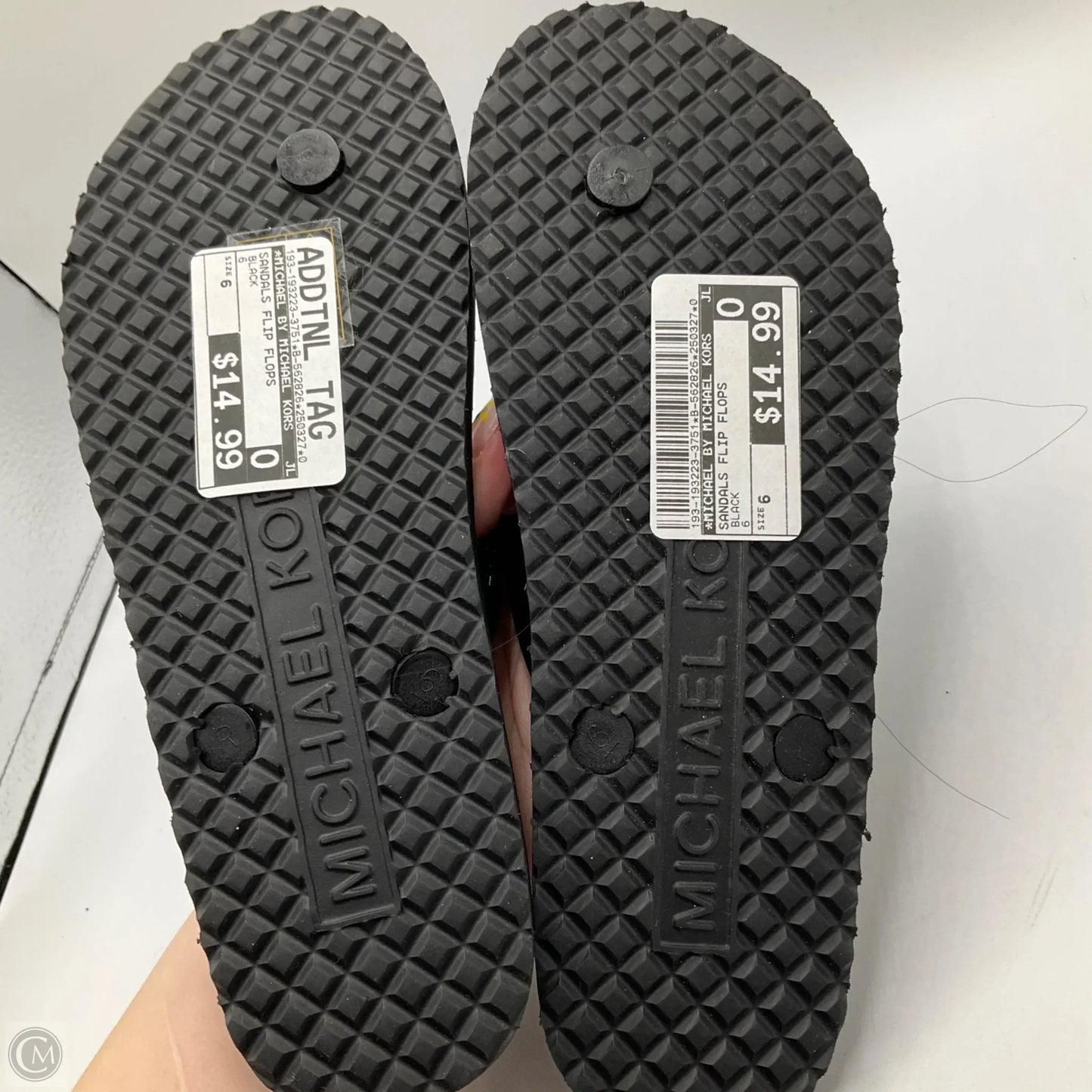 Sandals Flip Flops By Michael By Michael Kors In Black, Size: 6