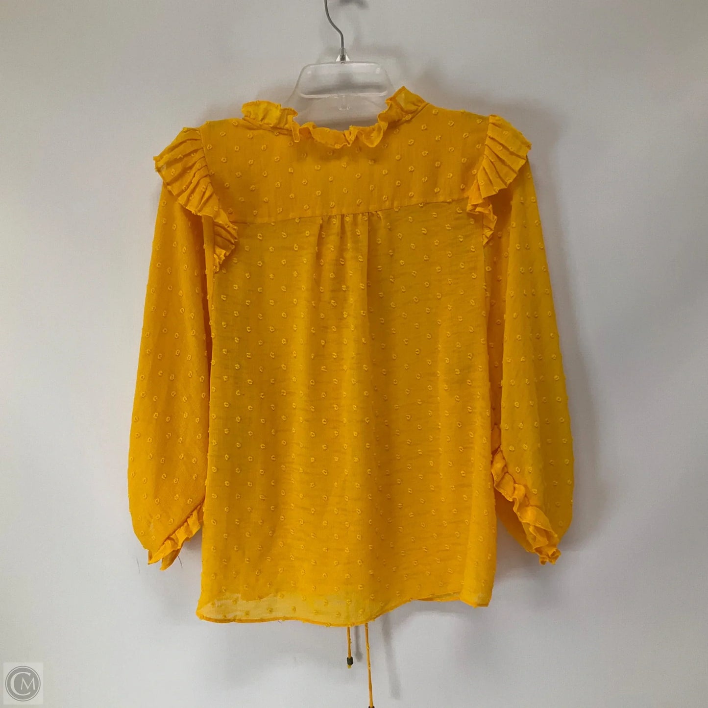 Top Long Sleeve By Anthropologie In Yellow, Size: M