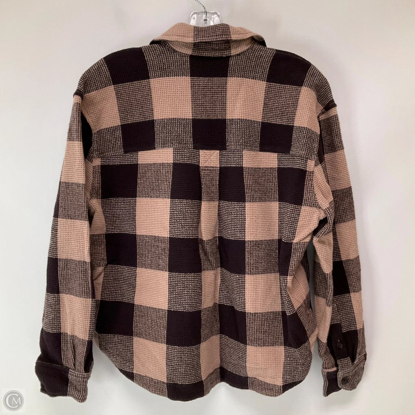 Top Long Sleeve By Madewell In Plaid Pattern, Size: S