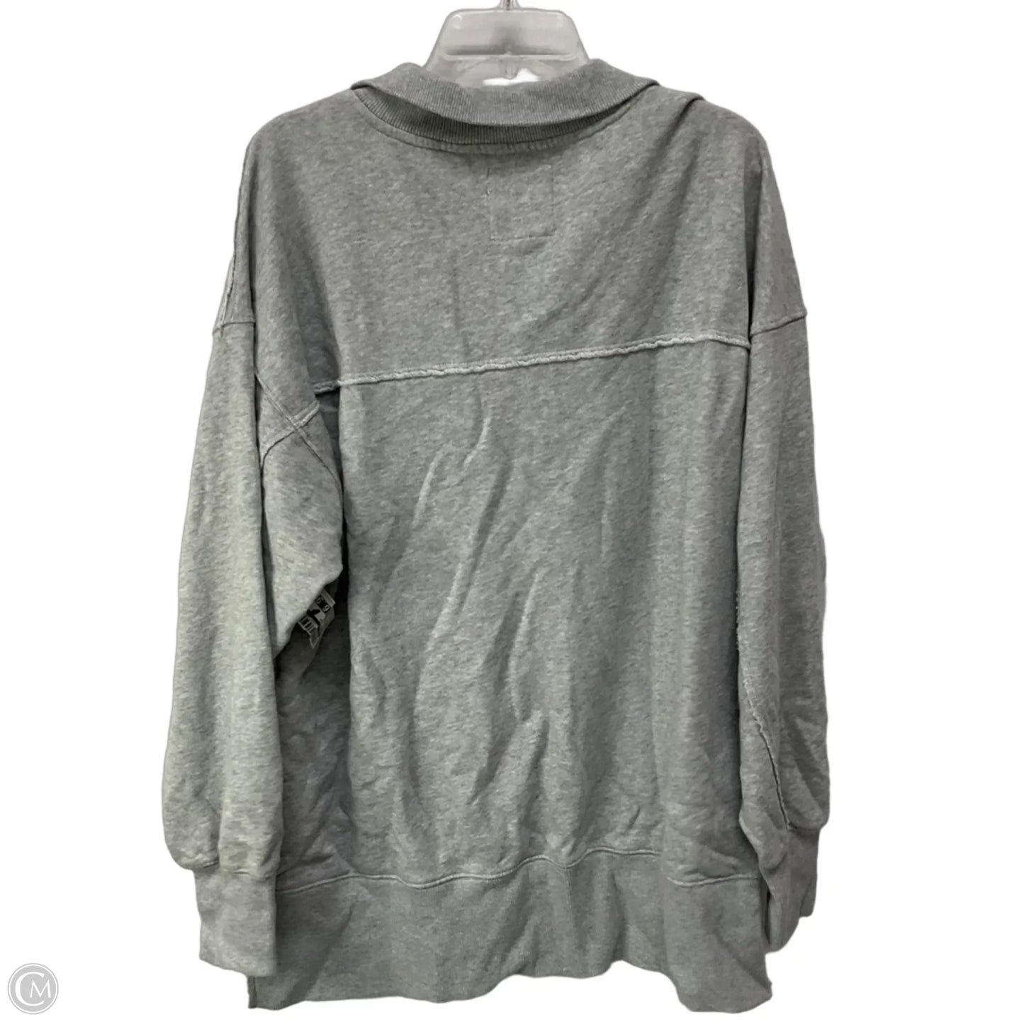 Sweatshirt Collar By Aerie In Grey, Size: L