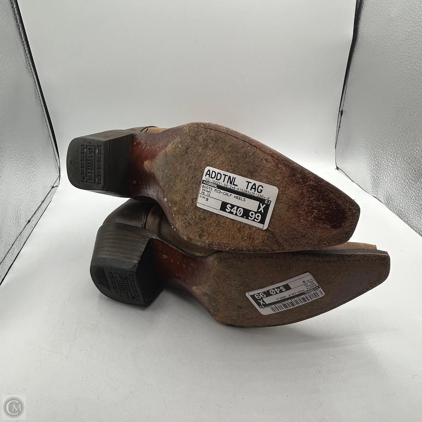 Boots Mid-calf Heels By Corral In Brown, Size: 9