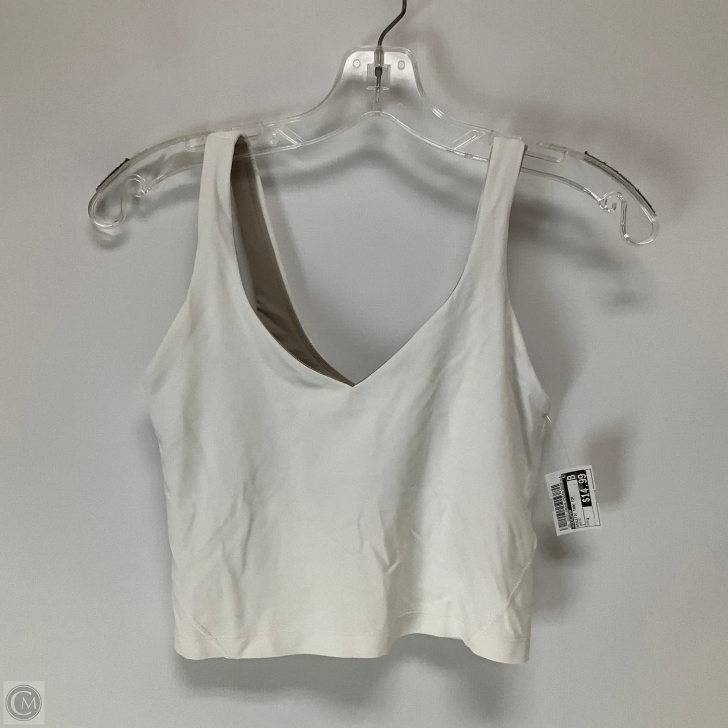 Athletic Tank Top By Lululemon In White, Size: 4