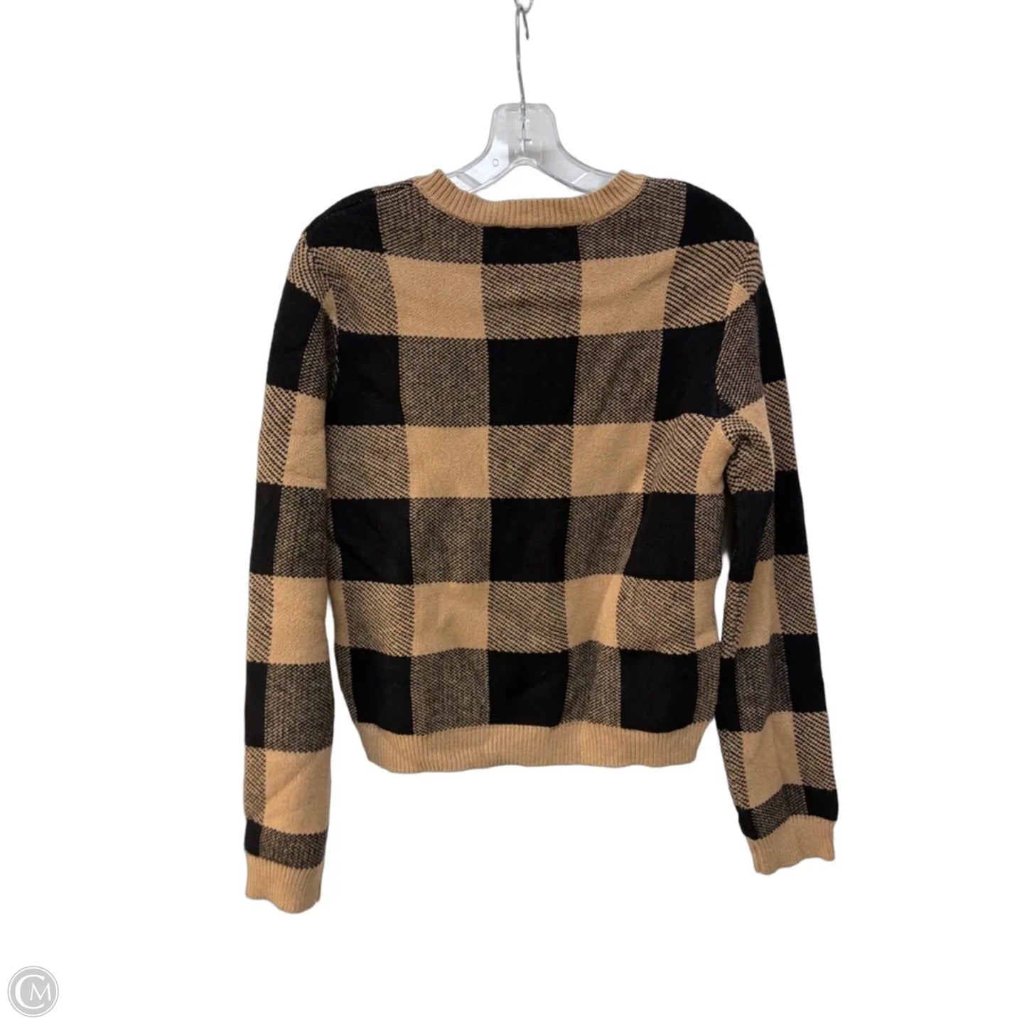 Sweater By Anthropologie In Plaid Pattern, Size: S