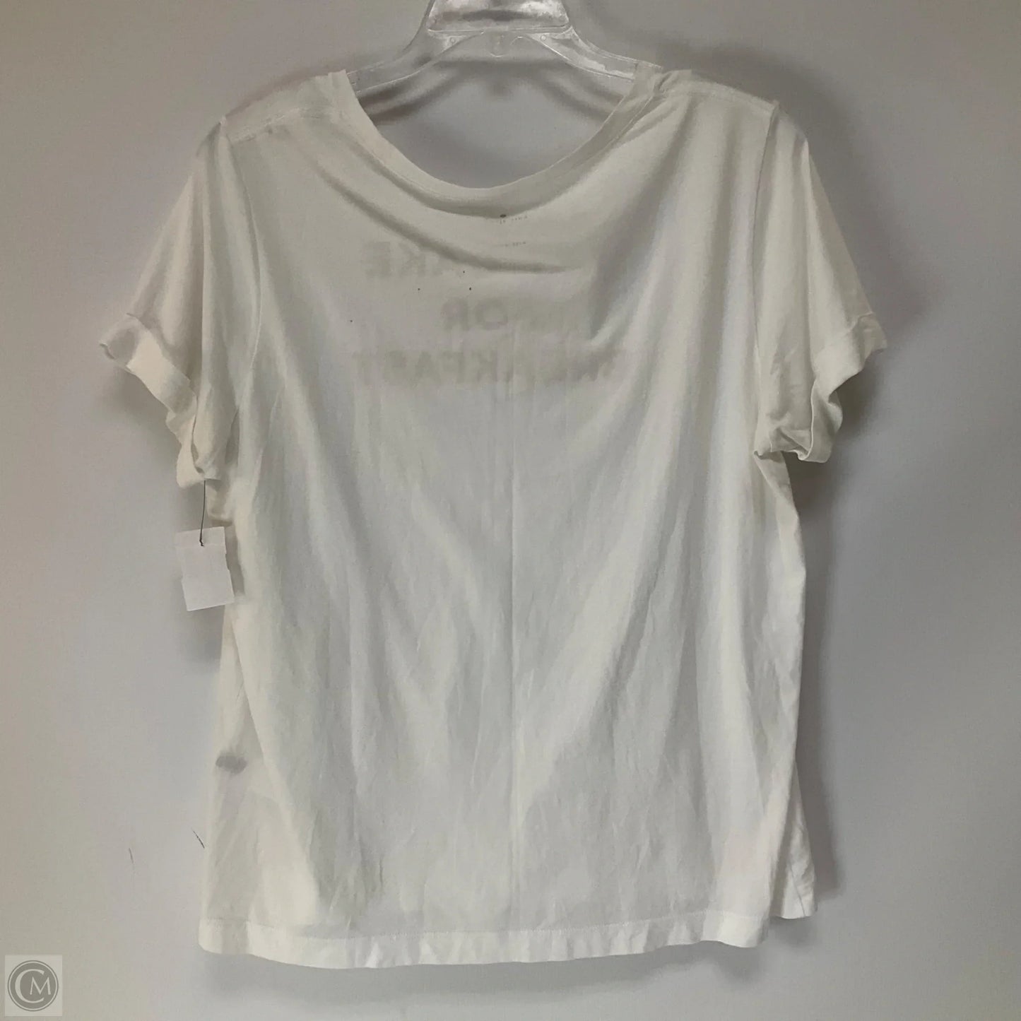 Top Short Sleeve Designer By Kate Spade In White, Size: L