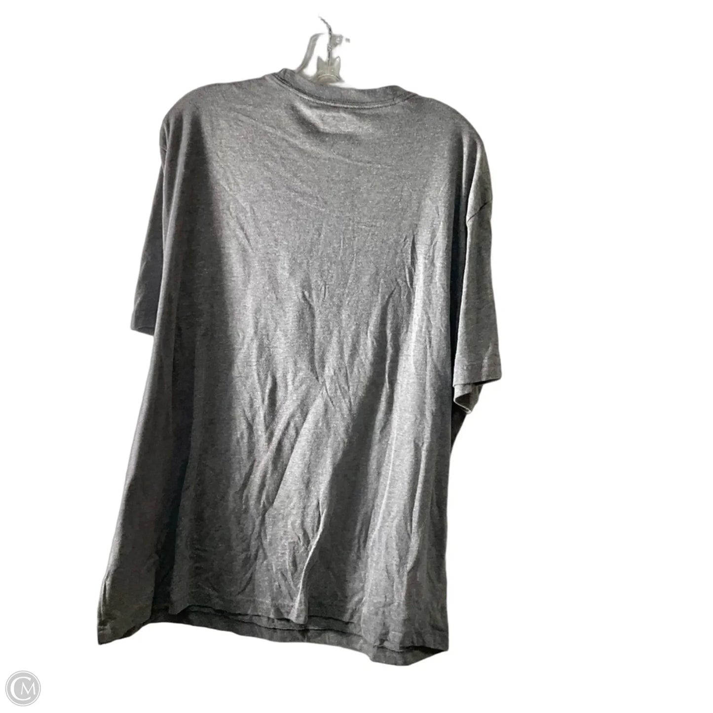 Athletic Top Short Sleeve By Nfl In Grey, Size: 2x