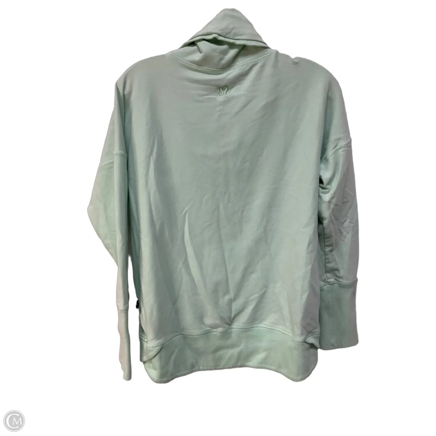 Athletic Top Long Sleeve Collar By Lululemon In Green, Size: 8