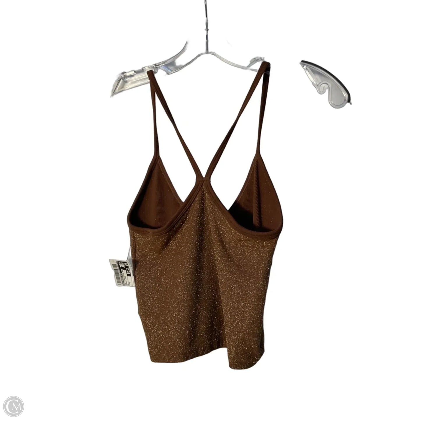 Top Sleeveless Basic By Anthropologie In Brown & Gold, Size: S
