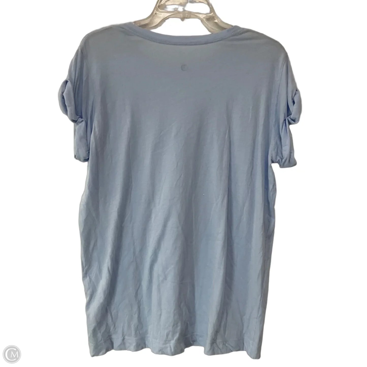 Athletic Top Short Sleeve By Lululemon In Blue, Size: 8