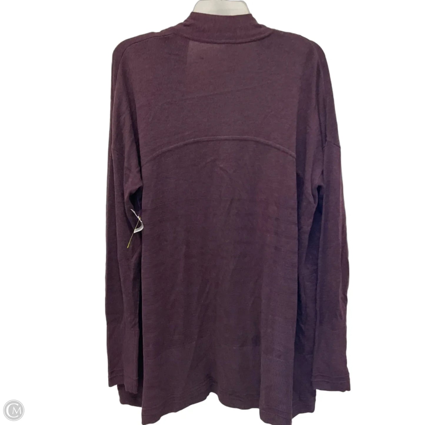 Sweater Cardigan By Lululemon In Maroon, Size: 10