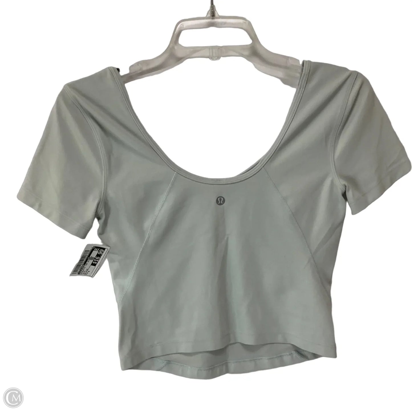 Athletic Top Short Sleeve By Lululemon In Blue, Size: 4