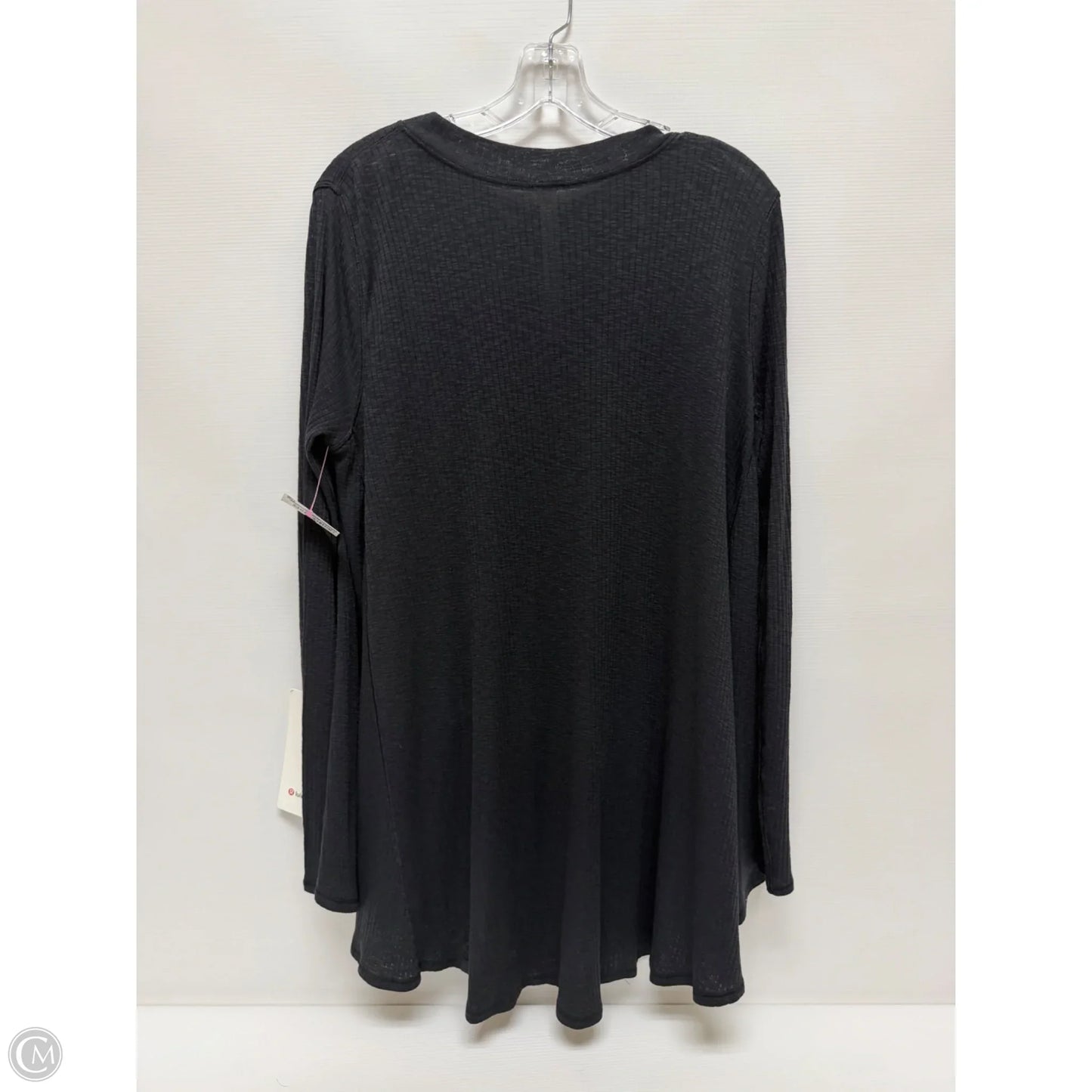Athletic Top Long Sleeve Crewneck By Lululemon In Black, Size: M