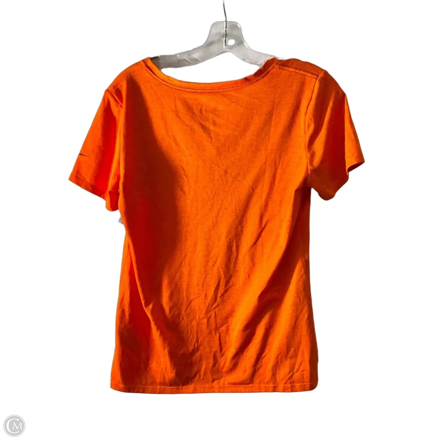 Athletic Top Short Sleeve By Nfl In Orange, Size: S