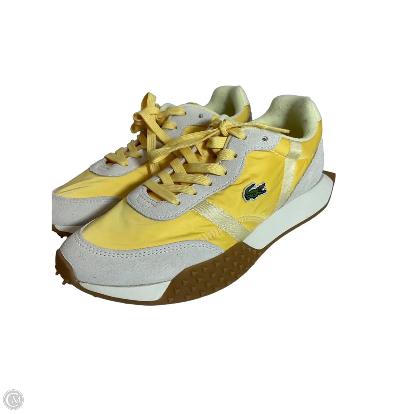 Shoes Athletic By Lacoste In Yellow, Size: 8