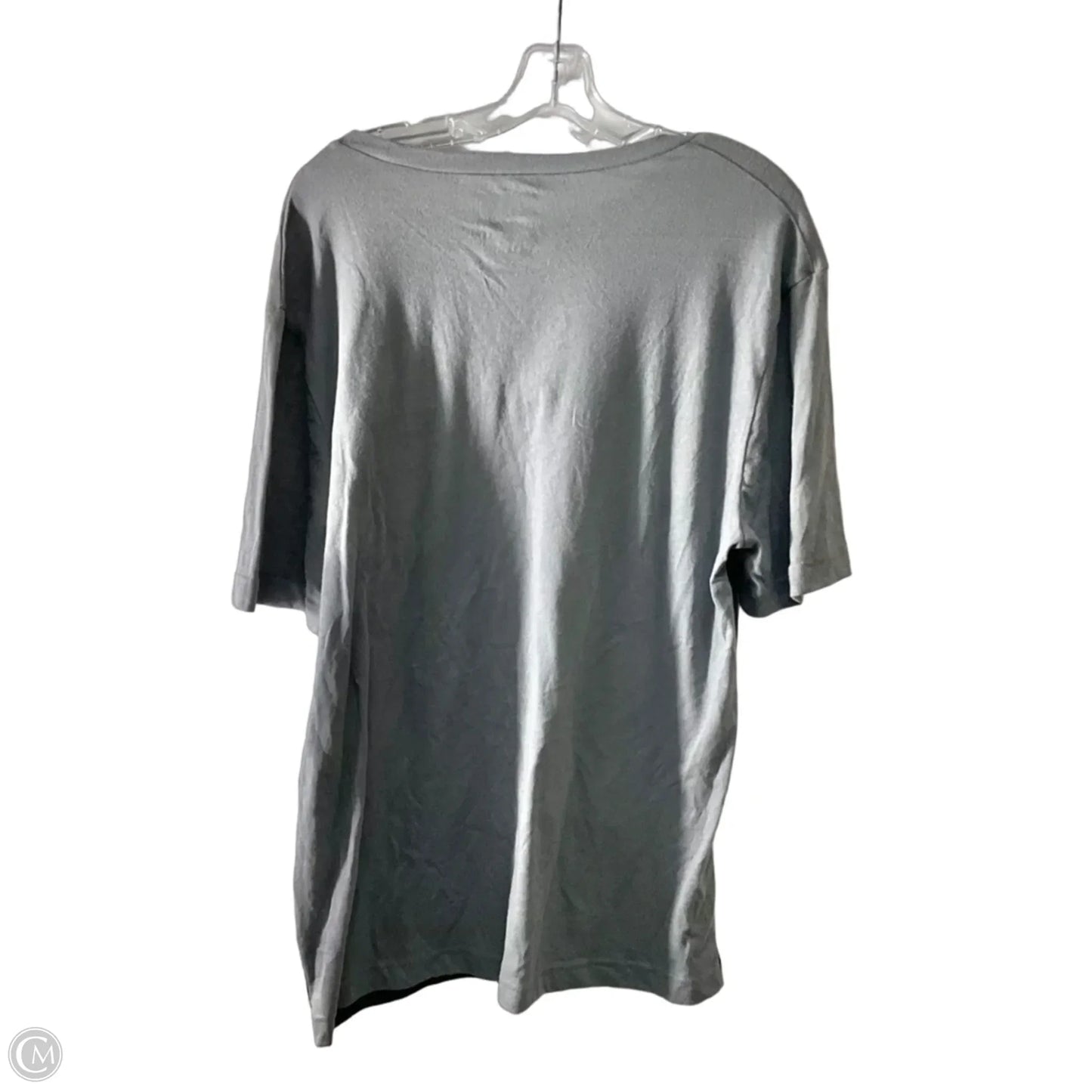 Athletic Top Short Sleeve By Nfl In Black & Grey, Size: L