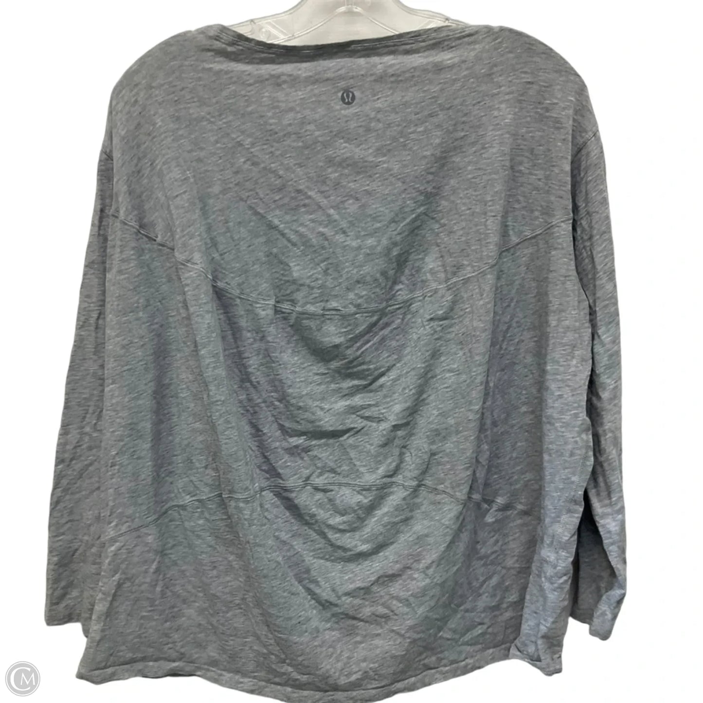 Athletic Top Long Sleeve Crewneck By Lululemon In Grey, Size: L