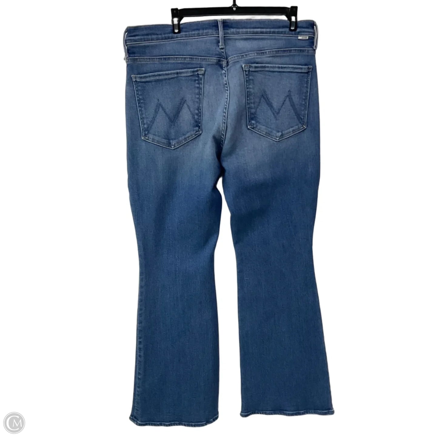 Jeans Flared By Mother In Blue Denim, Size: 18