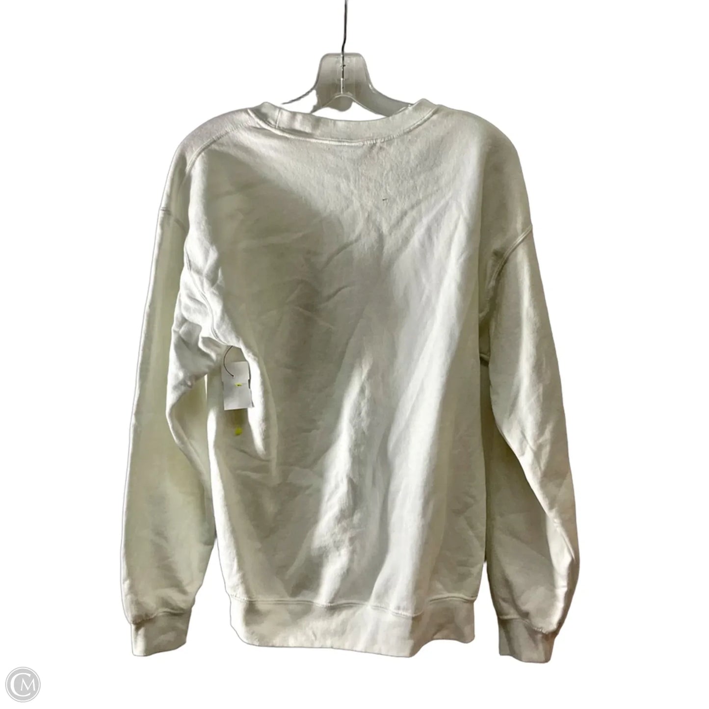 Sweatshirt Crewneck By Gildan In White, Size: M