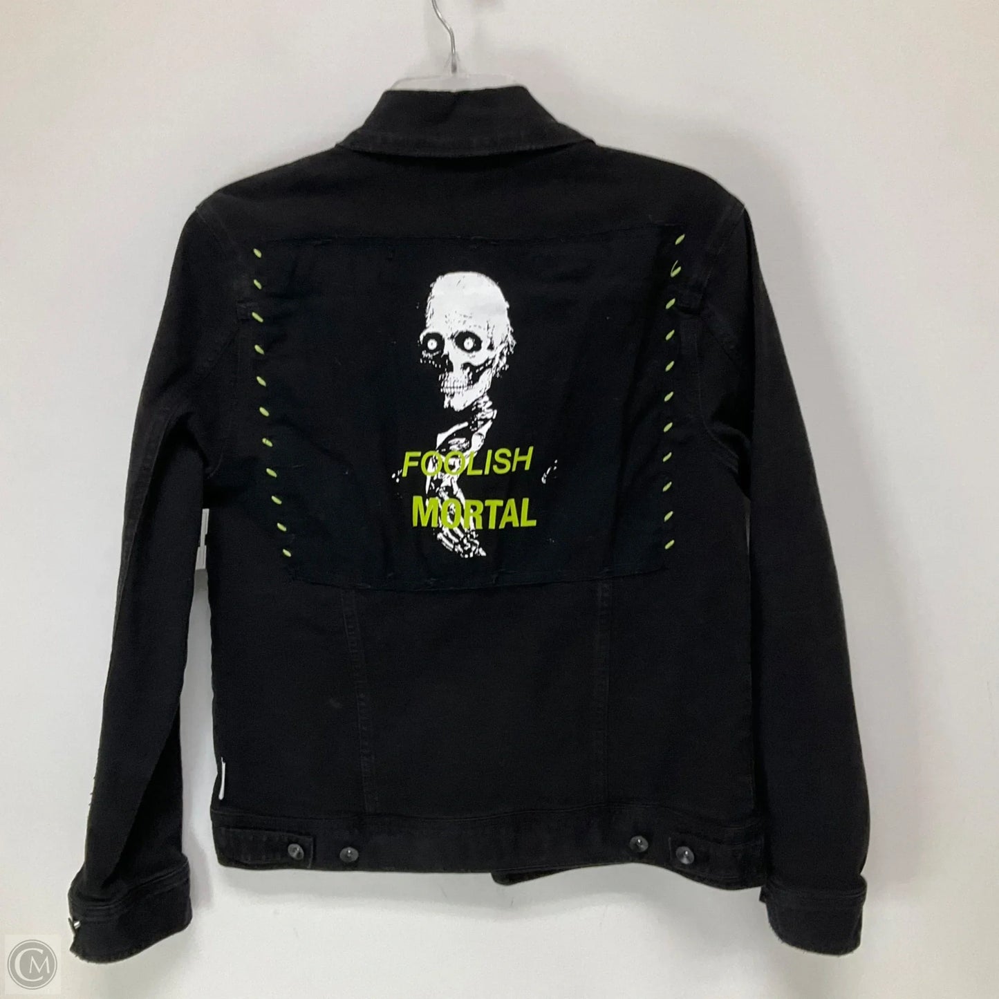 Jacket Denim By Disney Store In Black Denim, Size: S