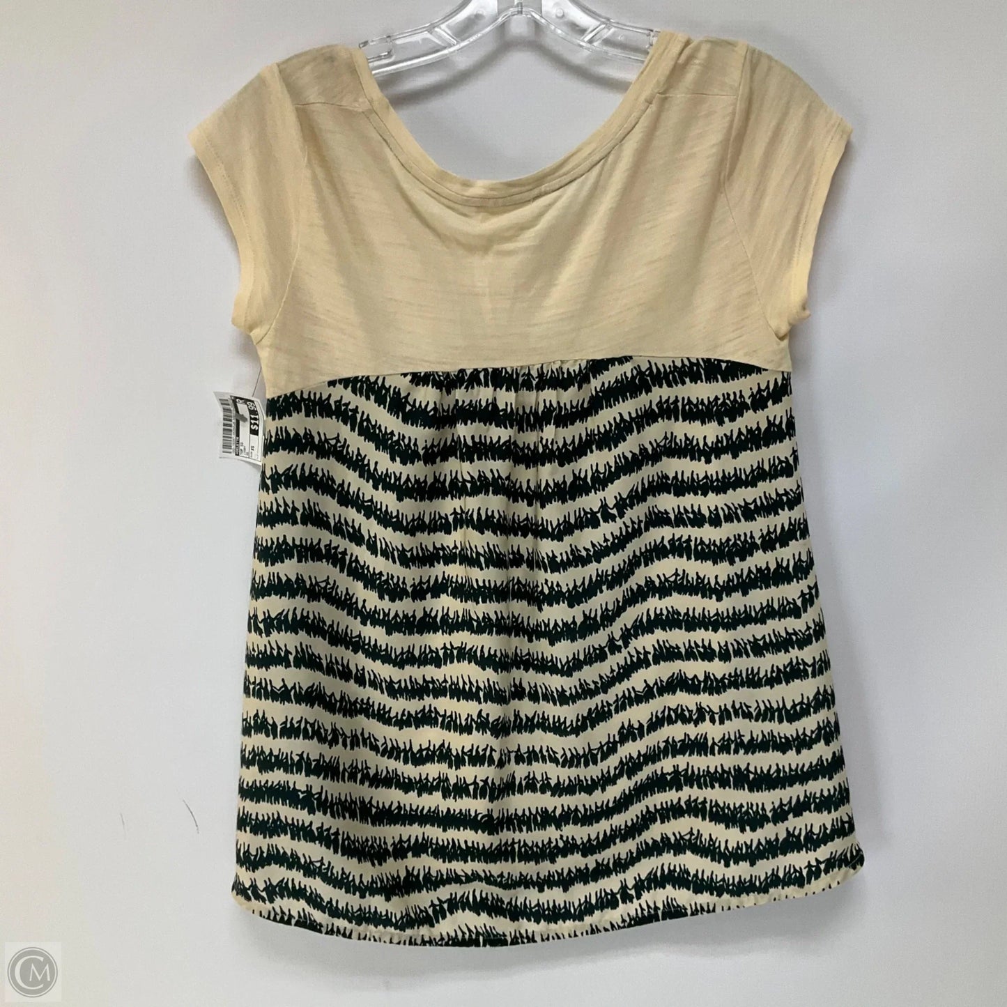Top Short Sleeve By Deletta In Ivory, Size: Xs