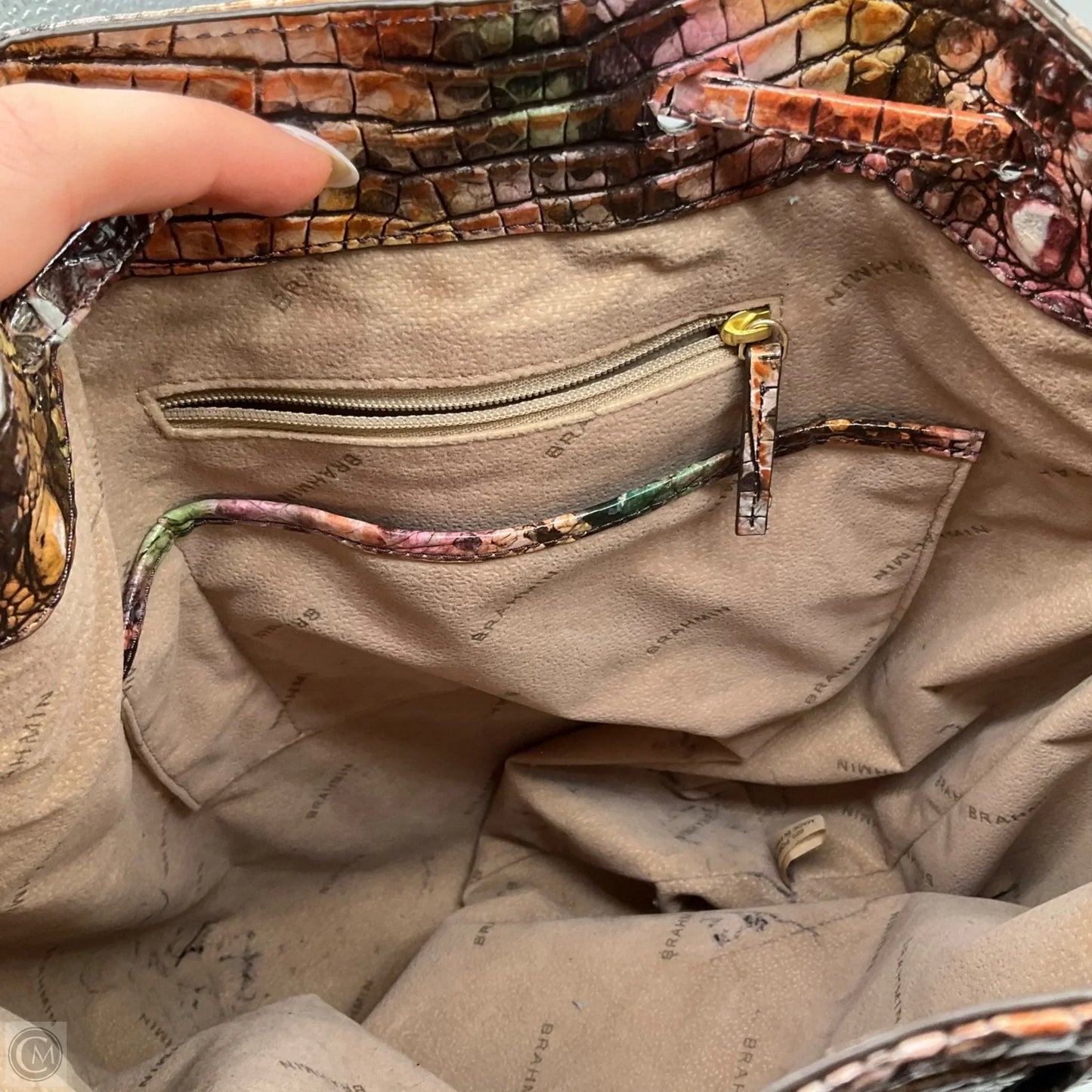 Handbag Designer By Brahmin, Size: Large