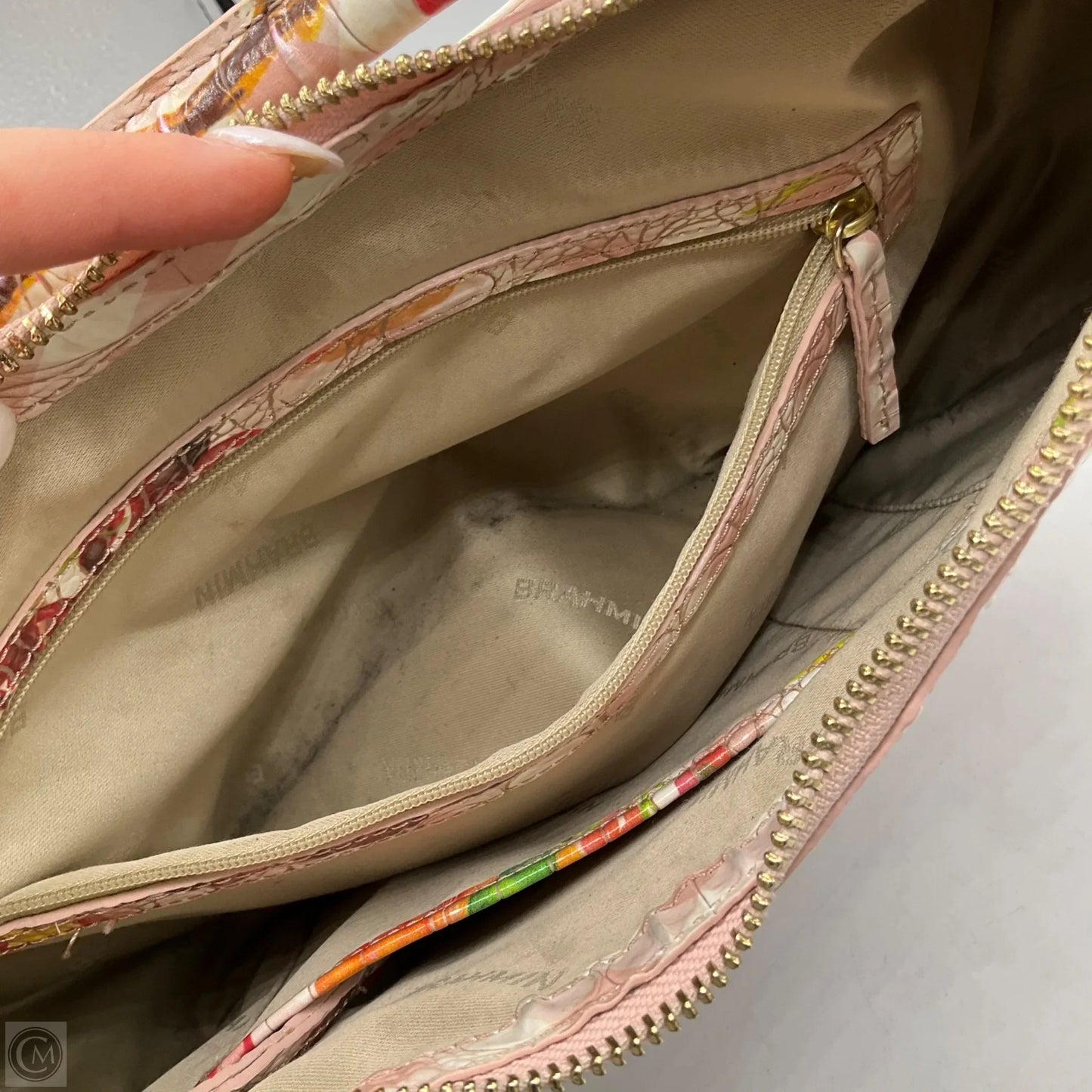 Handbag Designer By Brahmin, Size: Medium