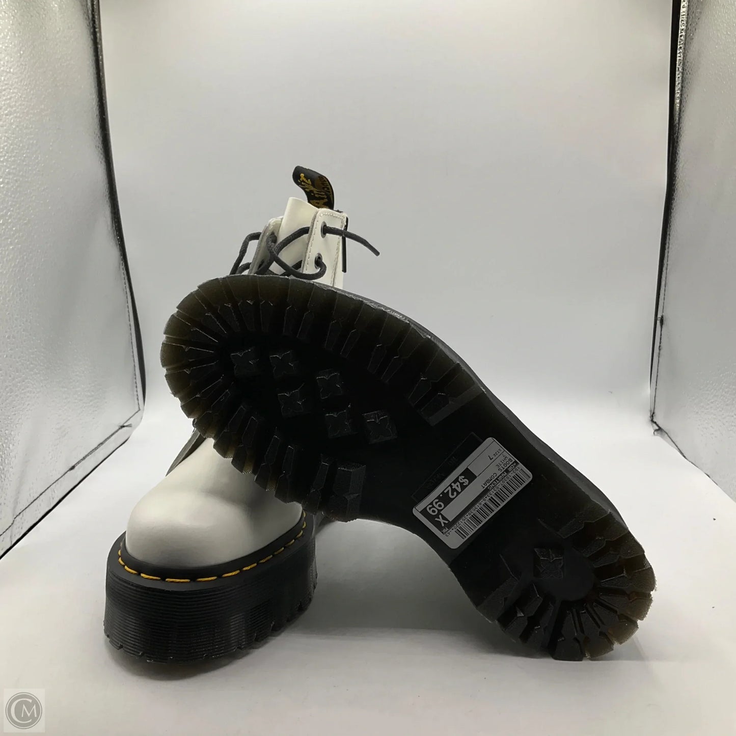 Boots Combat By Dr Martens In White, Size: 7