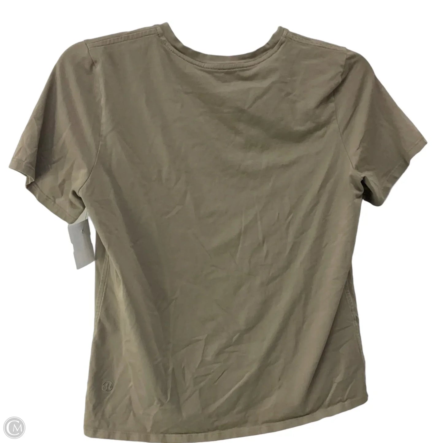 Athletic Top Short Sleeve By Lululemon In Tan, Size: 6