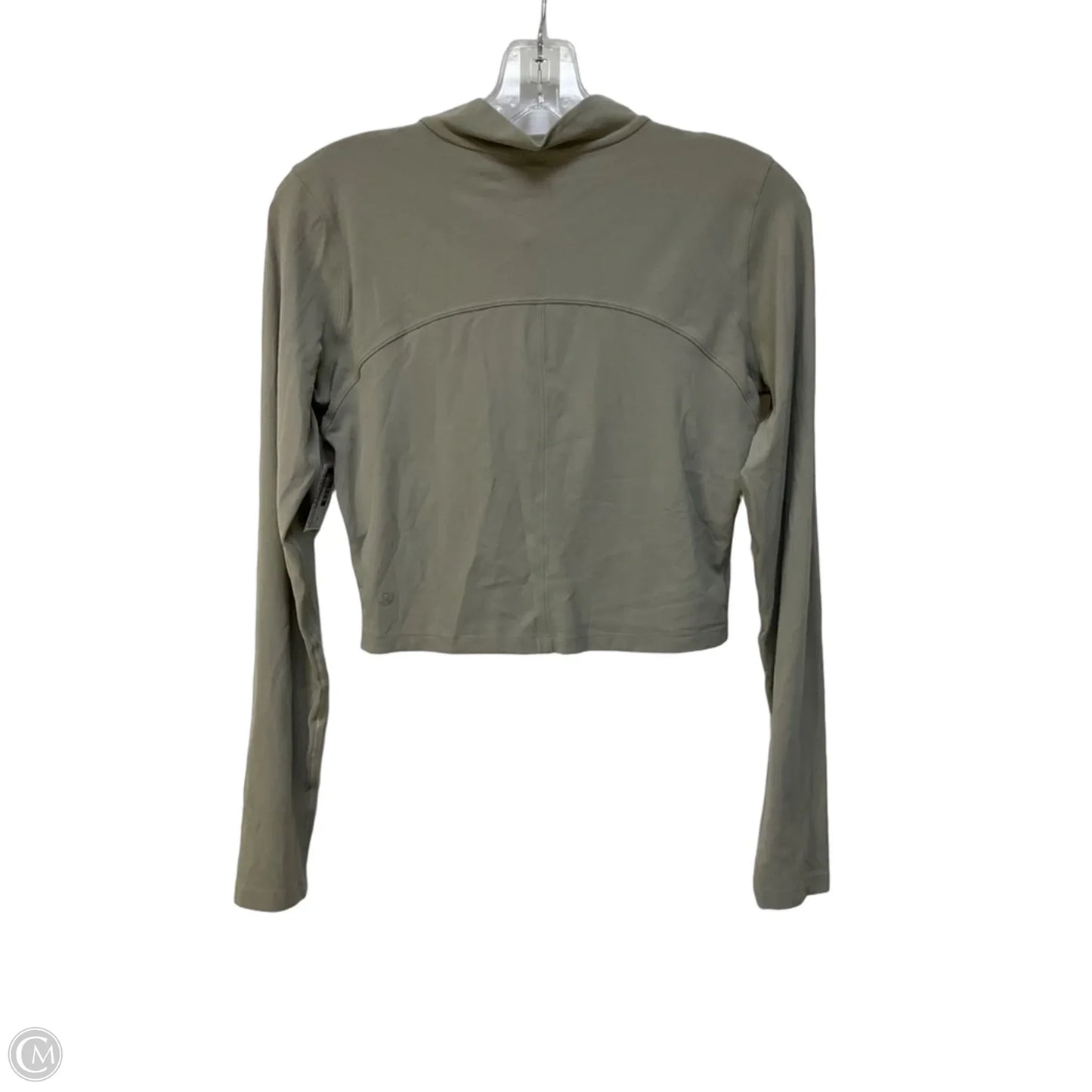Athletic Top Long Sleeve Collar By Lululemon In Grey, Size: 8