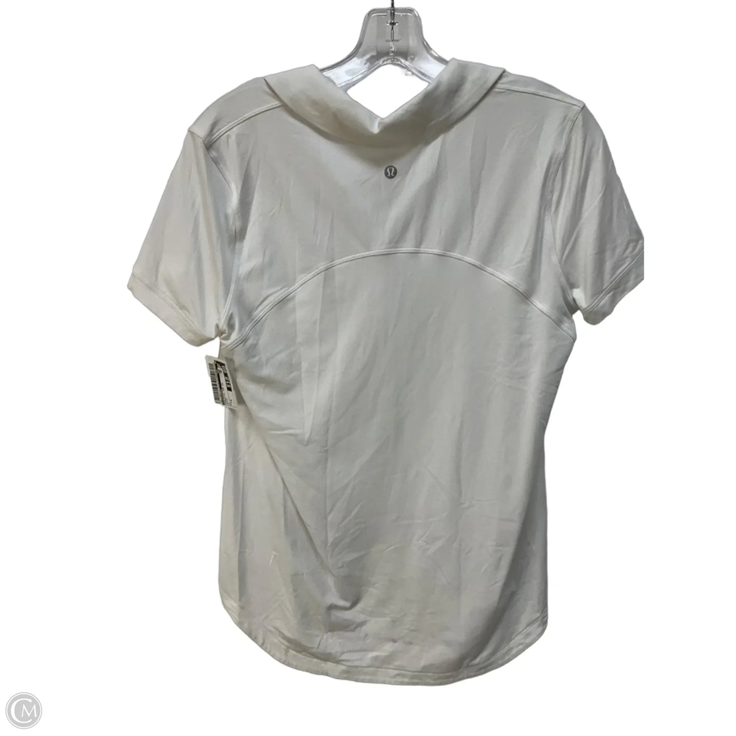 Athletic Top Short Sleeve By Lululemon In White, Size: 8