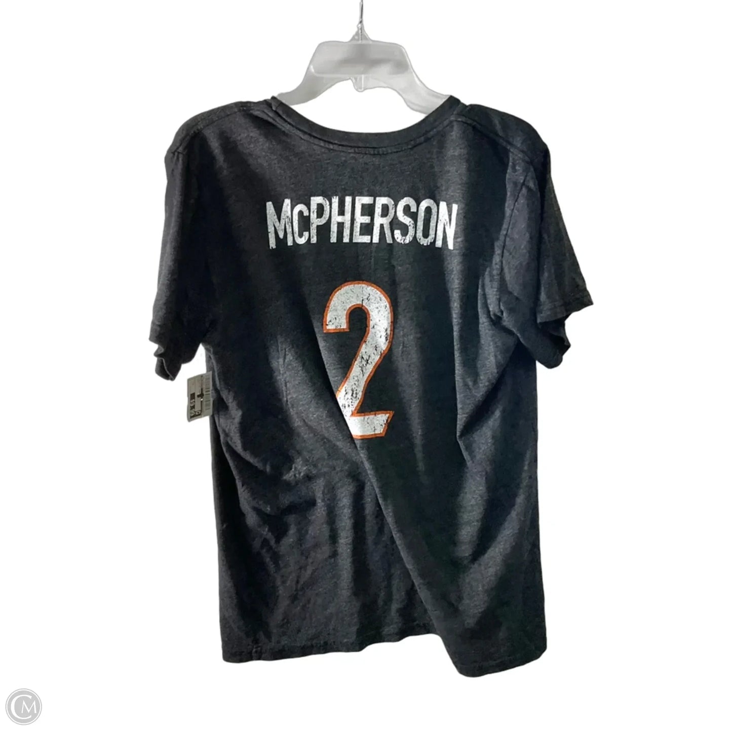 Athletic Top Short Sleeve By Majestic In Grey, Size: L