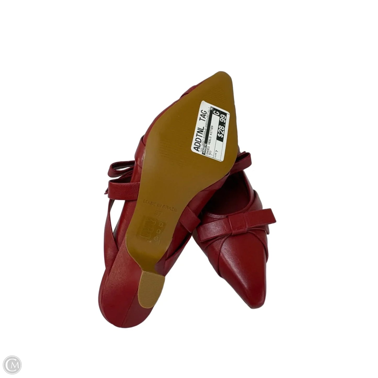 Shoes Heels Kitten By Maeve In Red, Size: 7