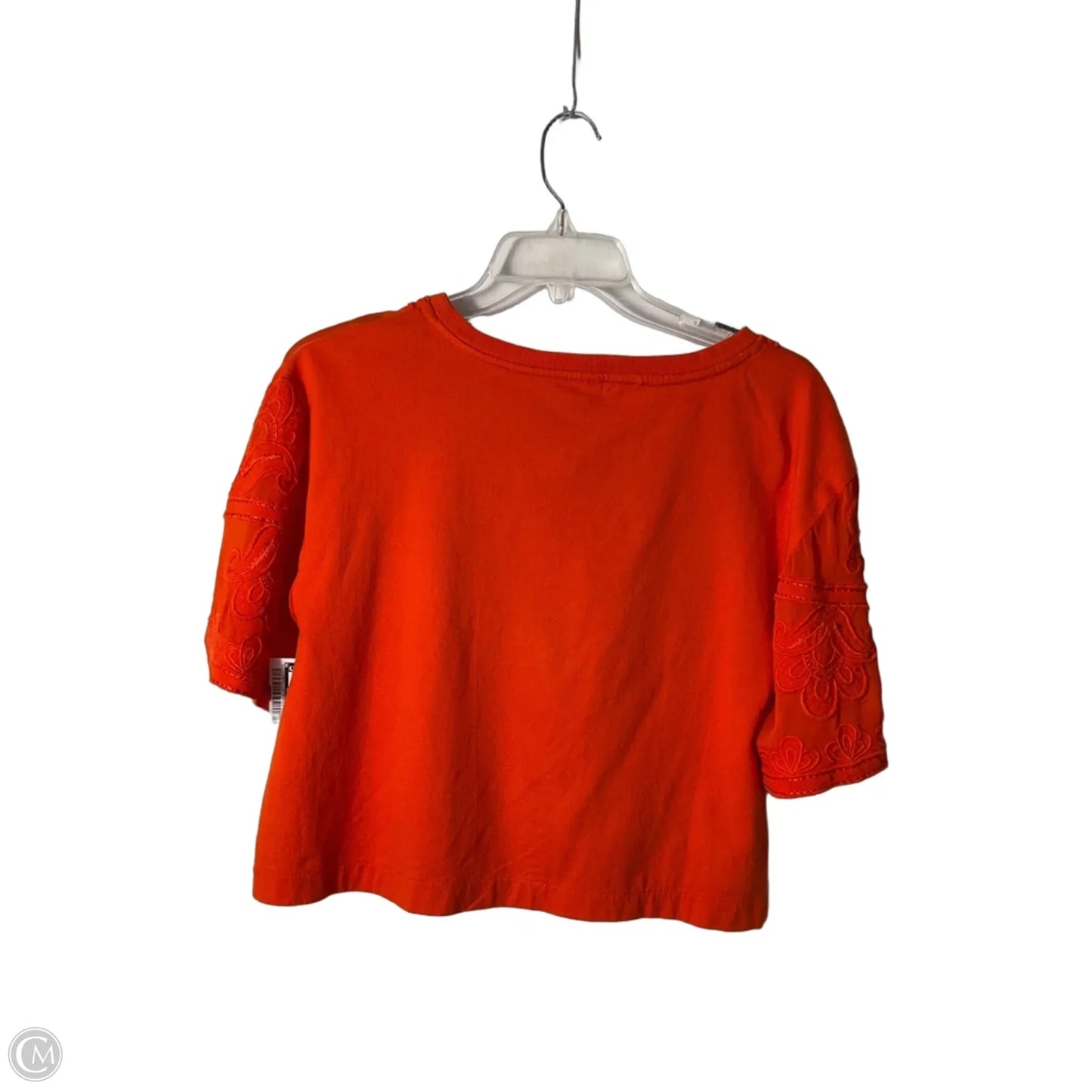 Top Short Sleeve By Anthropologie In Orange, Size: Xxs