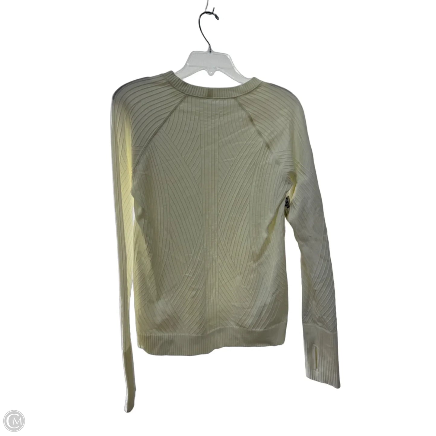 Athletic Top Long Sleeve Crewneck By Lululemon In White, Size: 6