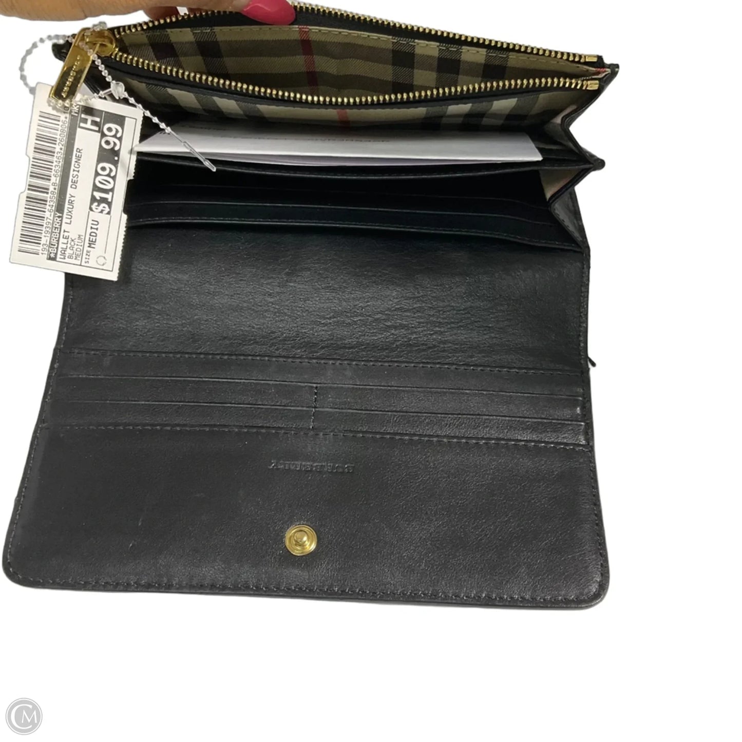 Wallet Luxury Designer By Burberry, Size: Medium