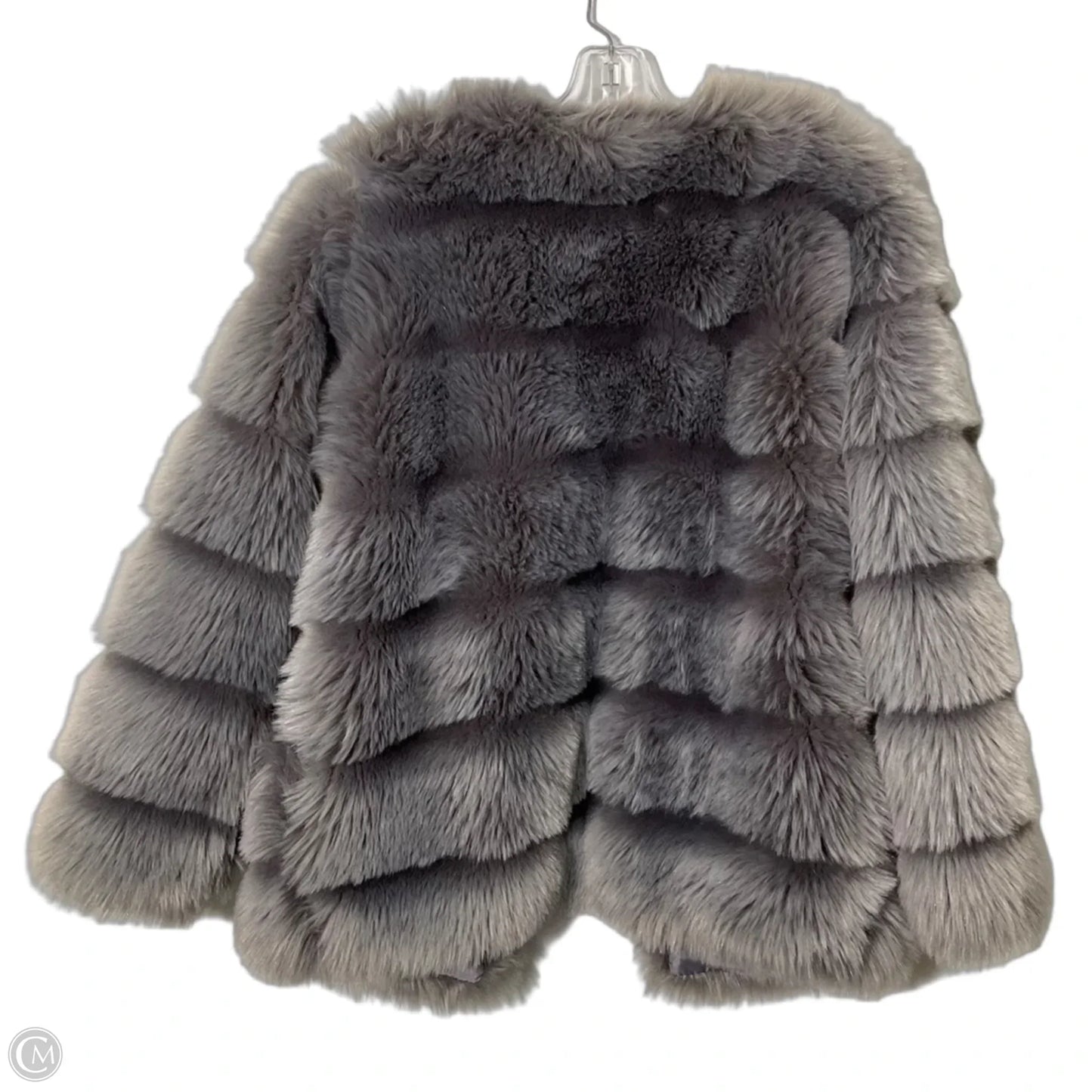 Coat Faux Fur & Sherpa By ICHI In Grey, Size: Xs