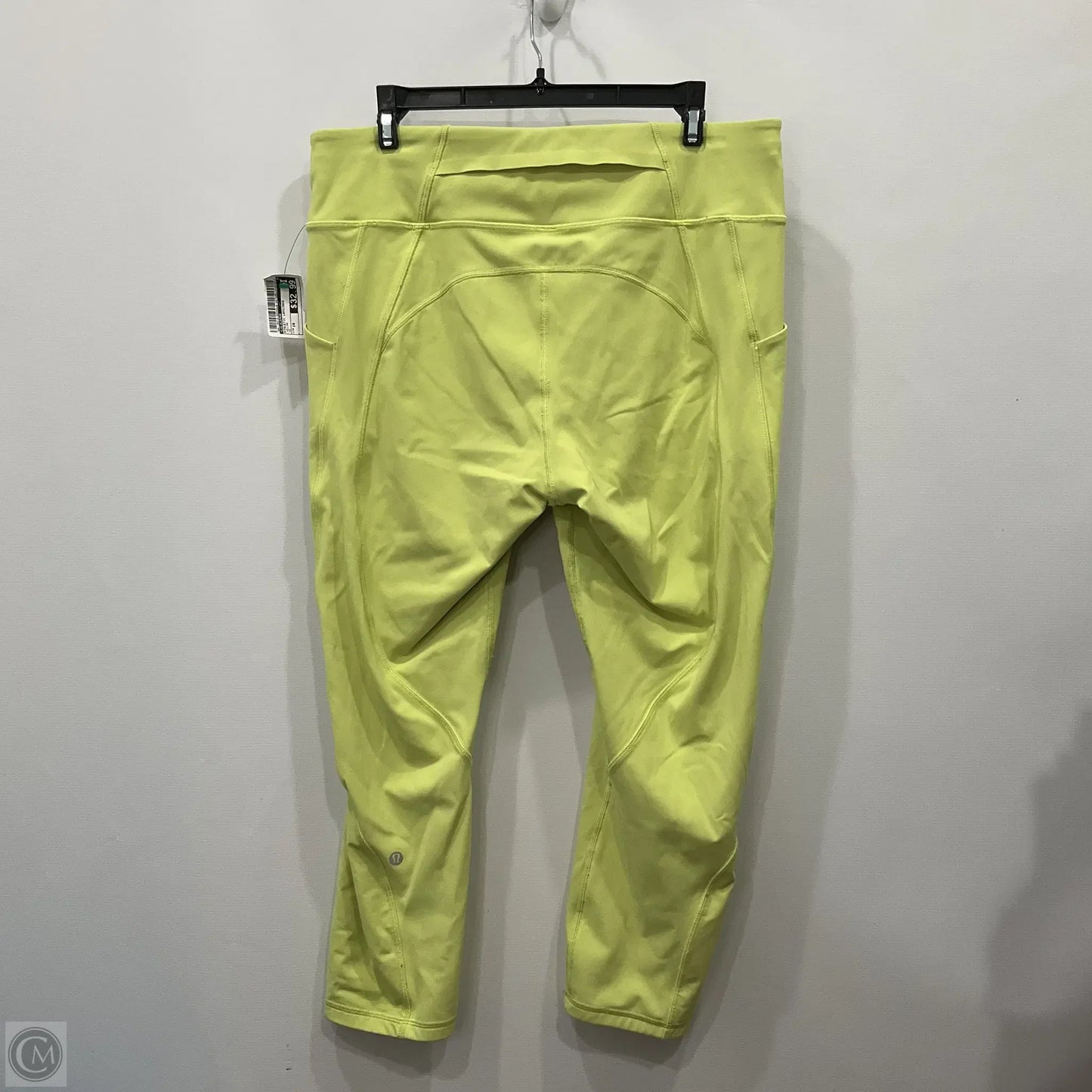 Athletic Leggings By Lululemon In Yellow, Size: 14