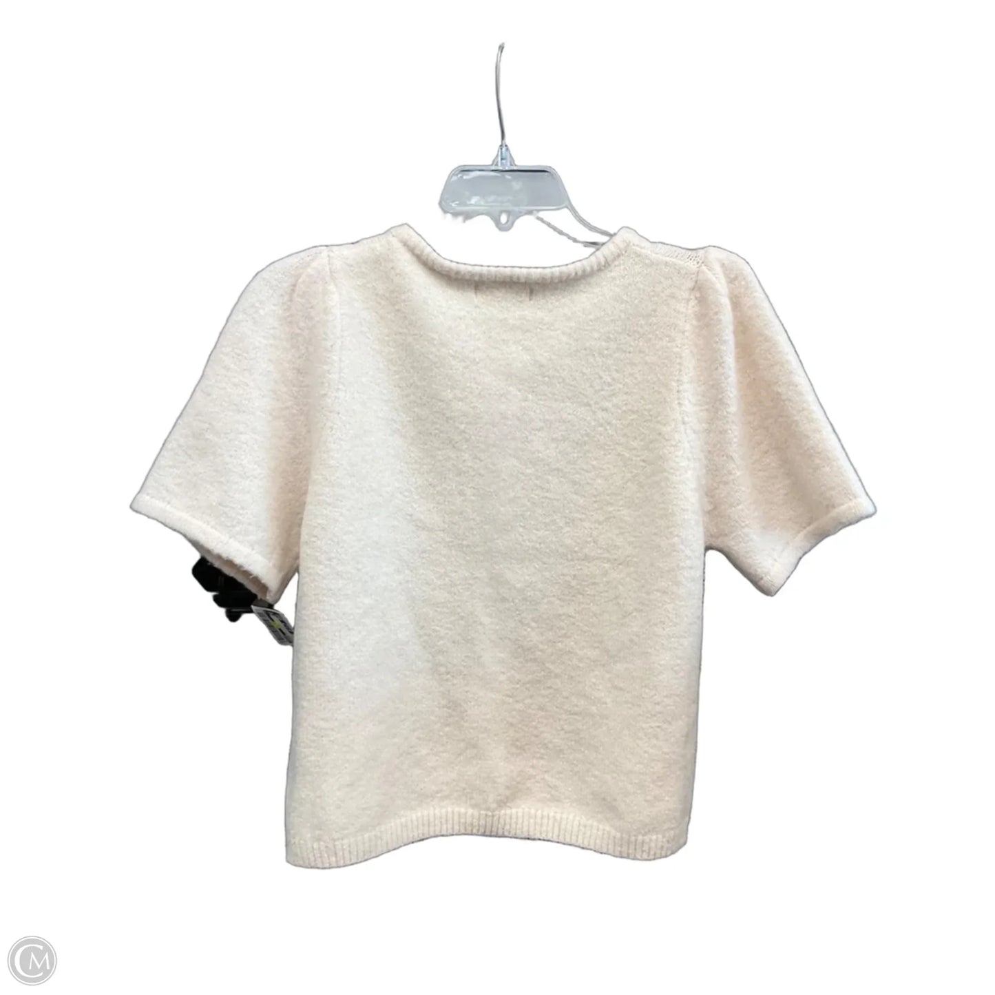 Sweater Short Sleeve By Roolee In Cream, Size: S