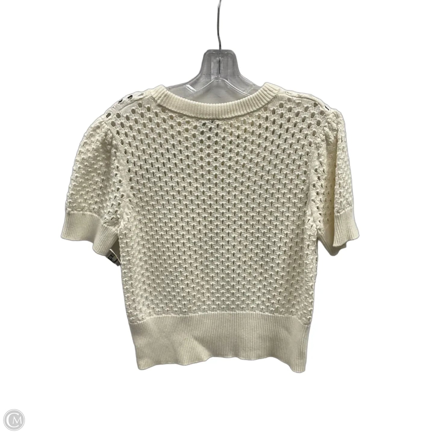 Sweater Short Sleeve By Varley In Cream, Size: S