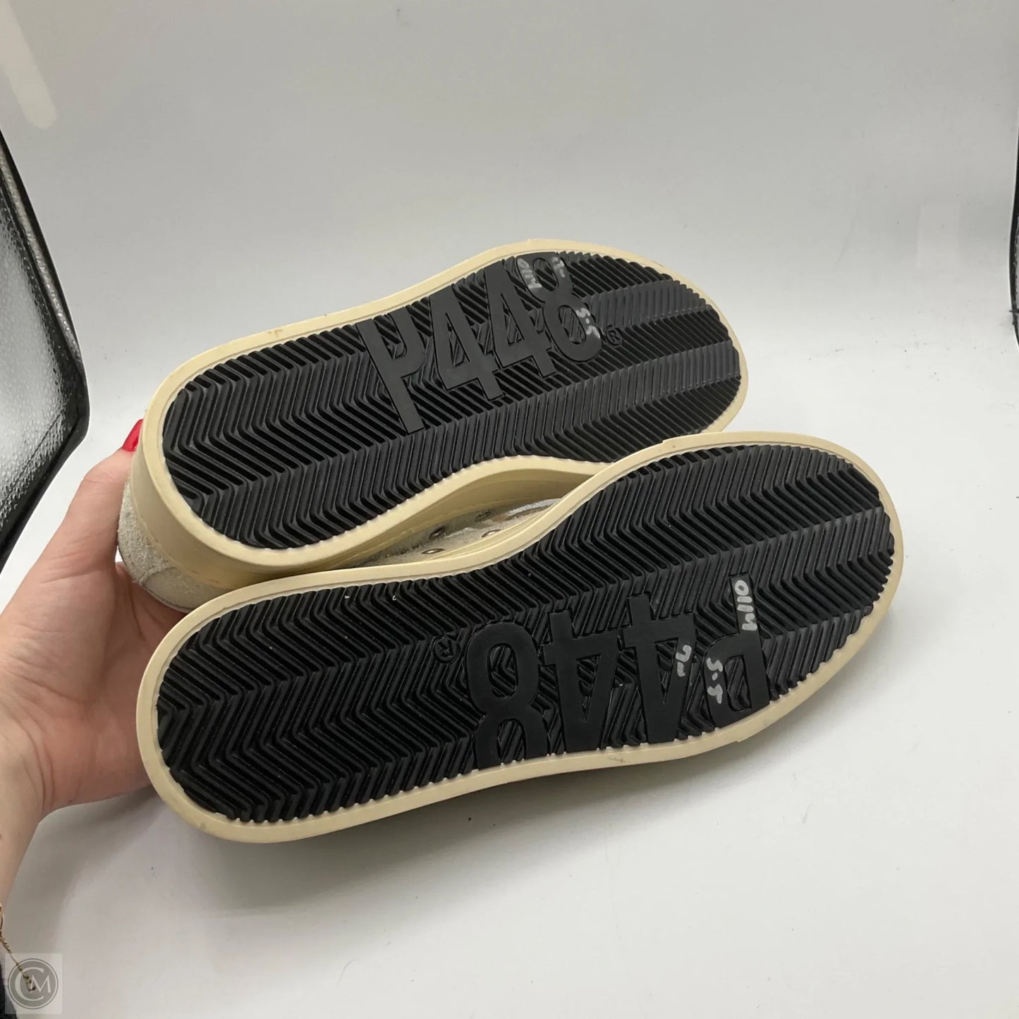 Shoes Sneakers By P448 In Cream, Size: 7