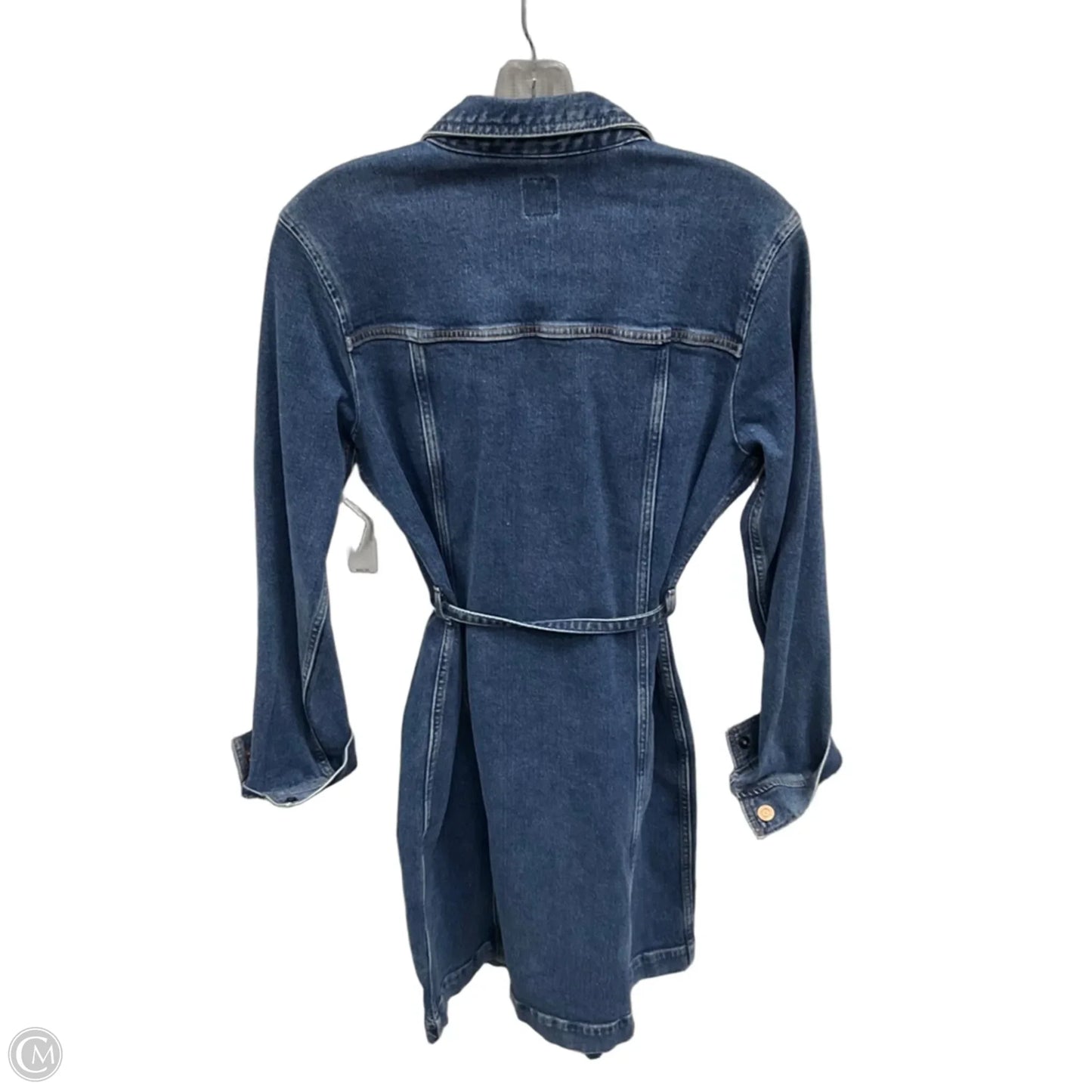 Dress Casual Midi By Gap In Blue Denim, Size: M
