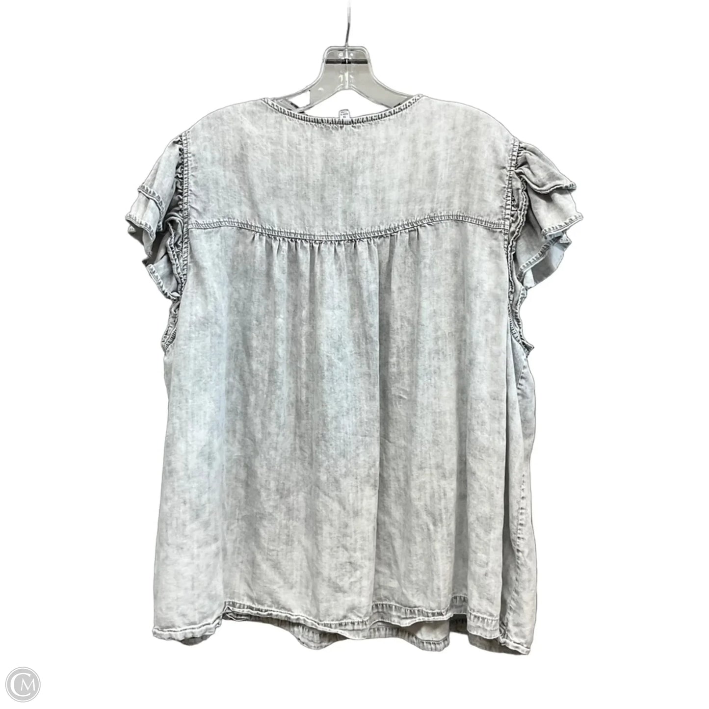 Top Short Sleeve By Jane And Delancey In Grey, Size: 3x