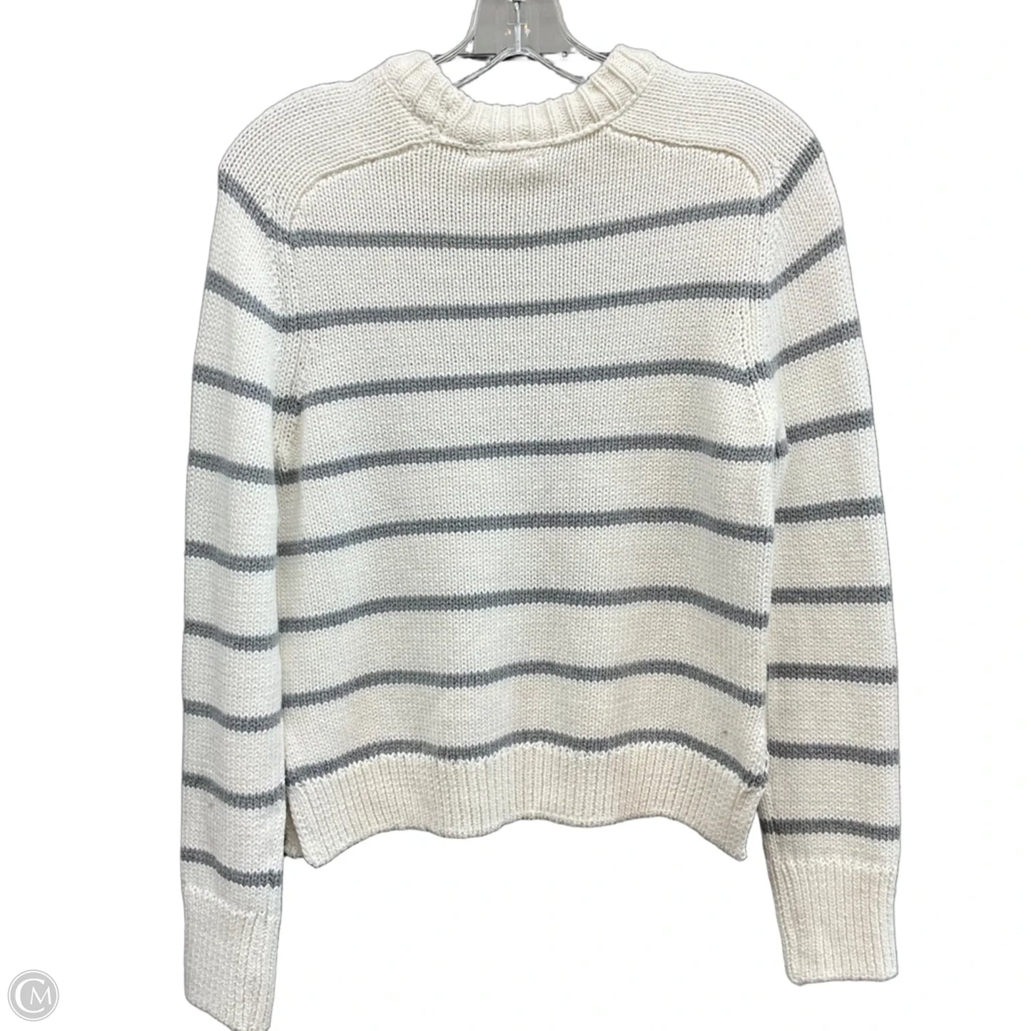 Sweater By Clothes Mentor In Cream & Grey, Size: Xs