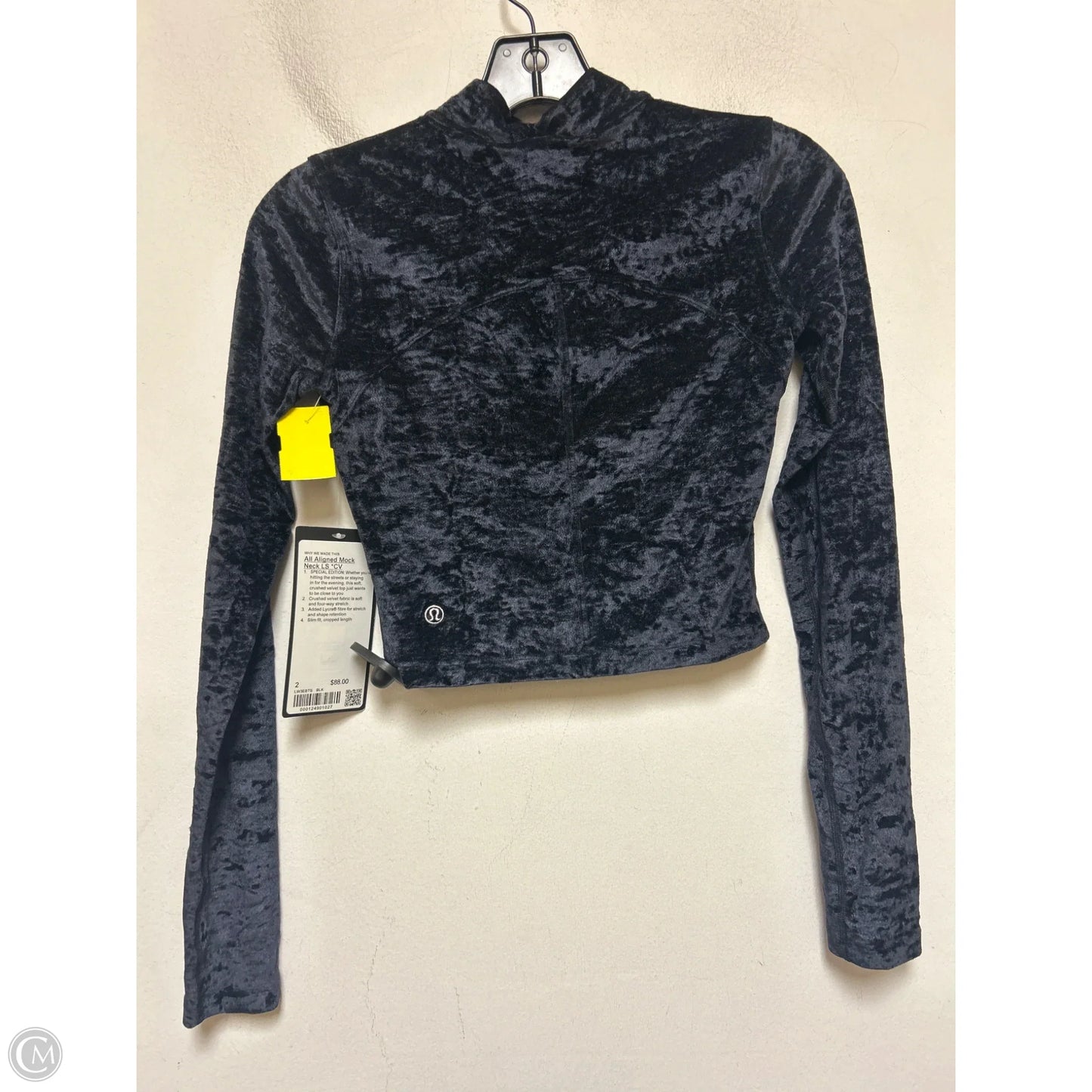 Athletic Top Long Sleeve Crewneck By Lululemon In Black, Size: Xs